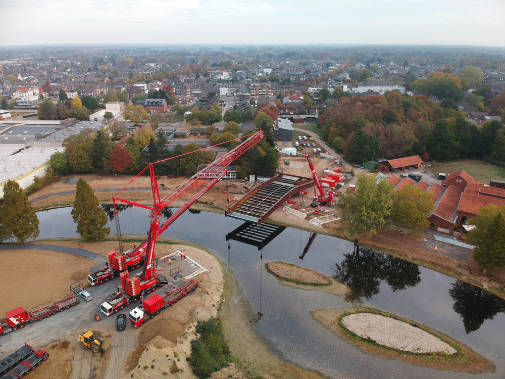 mobiele telescoopkranen Podiumbrücke Bocholt