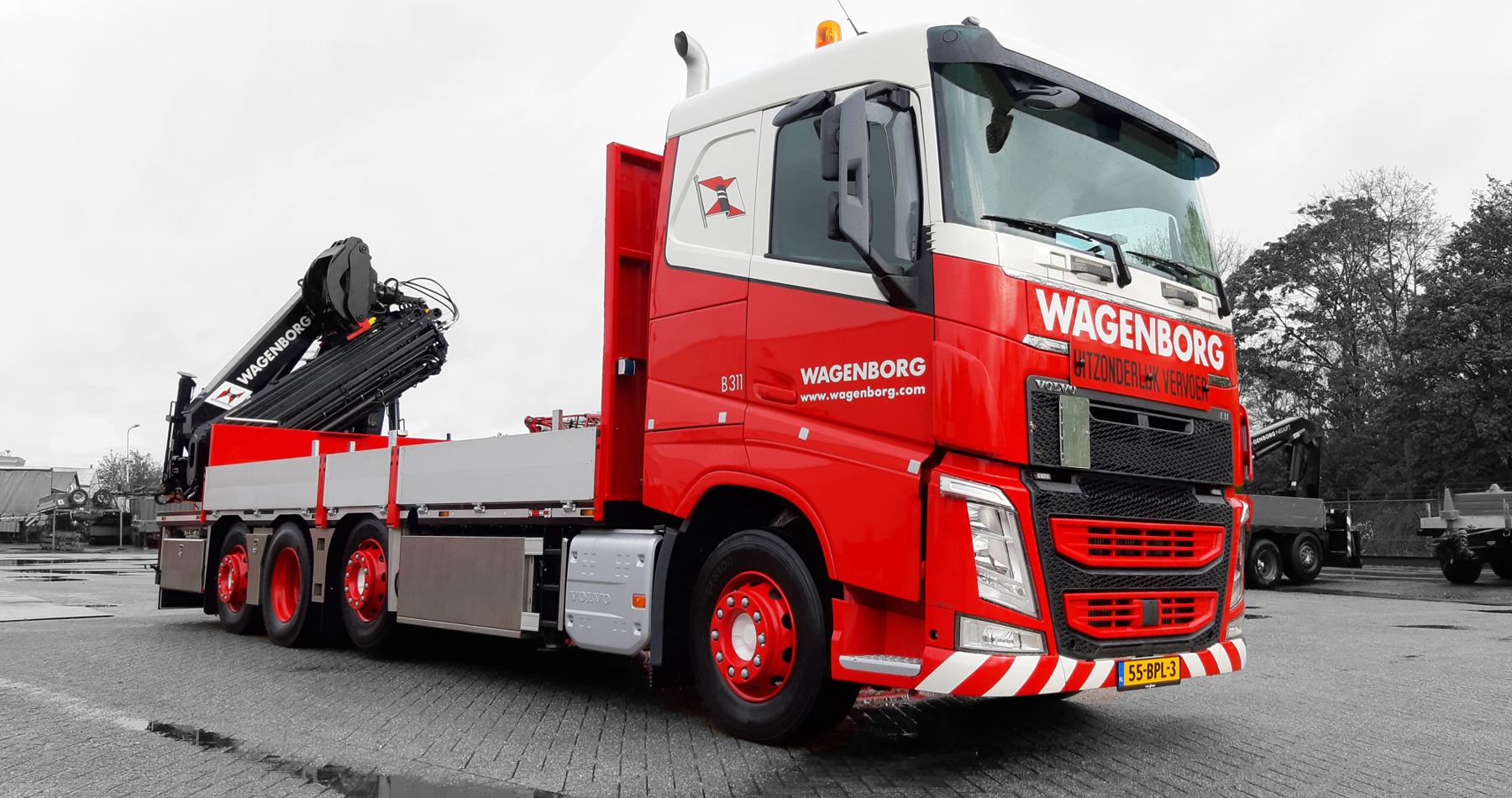 Nieuwe Volvo bakwagen met HIAB autolaadkraan voor Wagenborg Nedlift!